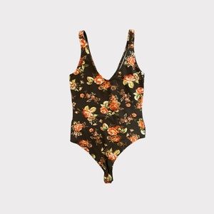 Floral Thong Bodysuit